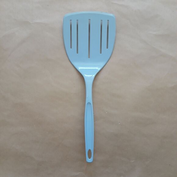 Vintage Foley Slate Blue Nylon Spatula 5 Slot Wide Blade - Picture 1 of 5